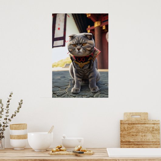 Poster Neko Samurai 194 (Cuisine)