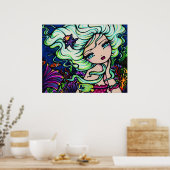 Poster Nelli Mermaid Imaginaire tropical (Cuisine)