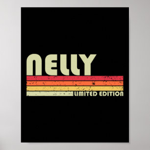 Poster Nelly Nom Personnalisé Rétro Vintage 80s 90s Naiss