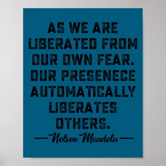 Poster Nelson Mandela's Motivational Quote  (Devant)