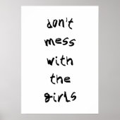 Poster N'embête pas les filles (Devant)