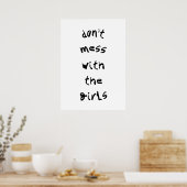 Poster N'embête pas les filles (Cuisine)