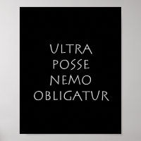 Nemo obligatur ultra posse