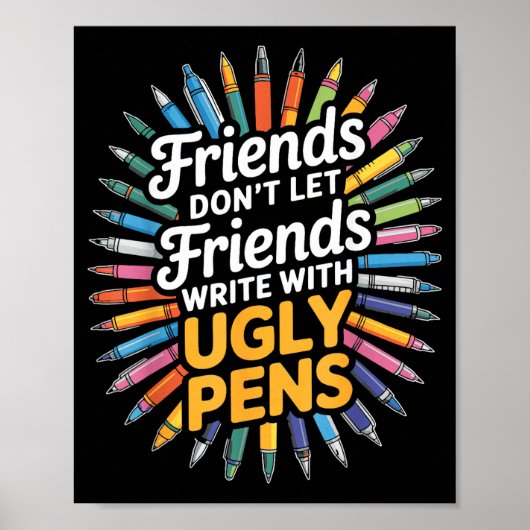 Poster N'encouragez pas vos amis à écrire (Devant)