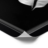 Poster nénuphar noir et blanc (Coin)