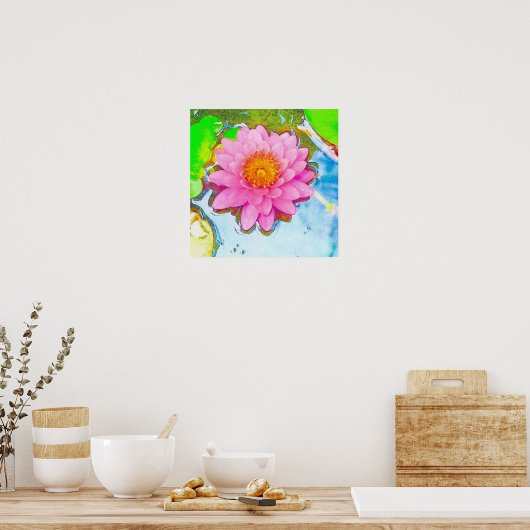 Poster Nénuphar rose (Cuisine)