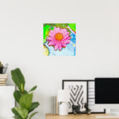 Poster Nénuphar rose (Bureau à domicile)
