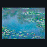 Poster Nénuphars de Claude Monet Fine Art Painting<br><div class="desc">Magnifique chef-d'oeuvre de Claude Monet - Water Lilies de son jardin à Giverny,  France. L'une des peintures d'art les plus célèbres de l'histoire de l'art et un bel exemple d'impressionnisme. C'est une oeuvre d'art merveilleuse et un grand cadeau pour les amateurs d'art.</div>