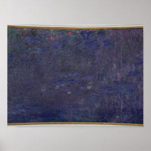 Poster Nénuphars de Claude Monet : Réflexions des
