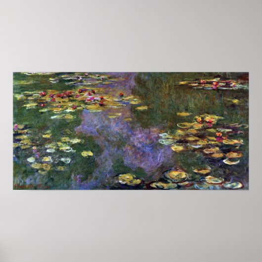 Poster Nénuphars par Claude Monet, Vintage Nature Art (Devant)