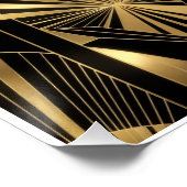 Poster Neo Art Deco Black Gold Geometric Gatsby  (Coin)