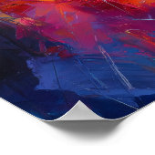 Poster Neo Expressionist Melbourne Skyline Vibrant Sunset (Coin)