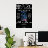Poster Neo-Gothic Interior Art Print 2001 French Gallery (Bureau à domicile)