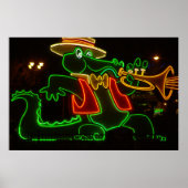 Poster Neon Alligator (Devant)