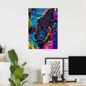 Poster Neon Alligator (Bureau à domicile)