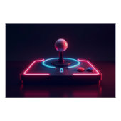 Poster Neon Arcade Joystick (Devant)