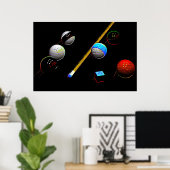 Poster Neon Billards (Bureau à domicile)