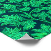 Poster Neon Botanical Texture: Seamless Luminous Ivy (Coin)