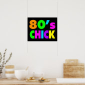 Poster Neon Colours 80's Chick (Cuisine)