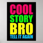 Poster Neon Cool Story Bro (Devant)
