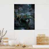 Poster Neon Crocodile Flooded Sector (Cuisine)