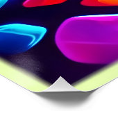 Poster Neon Cube Vortex Art (Coin)
