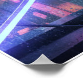 Poster Neon Cyberpunk Girl | Futuristic City Warrior (Coin)