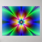 Poster Neon Daisy coloré (Devant)