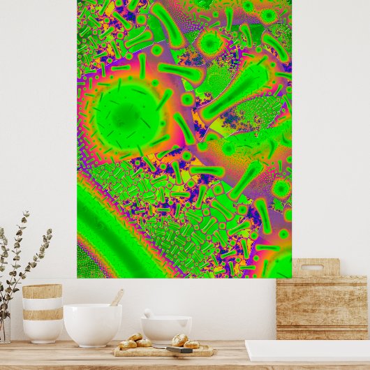 Poster Neon Dichroic Psychedelic (Cuisine)