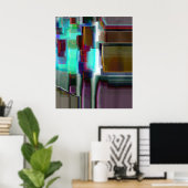 Poster "Neon" Digital Abstrait Art (Bureau à domicile)