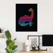Poster Neon Dino 1 (Bureau à domicile)