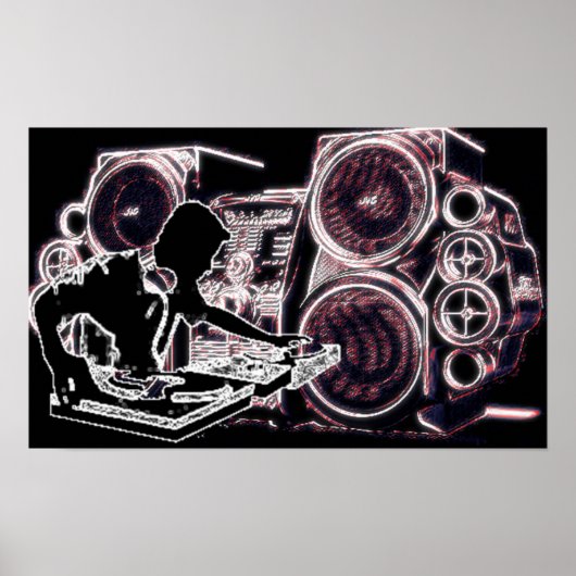 Poster Neon DJ (Devant)