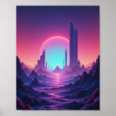 Poster Neon Dreams : Retro Futurism Wall Art (Devant)