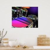 Poster Neon Drums (Cuisine)