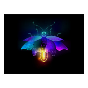 Poster Neon Firefly sur noir
