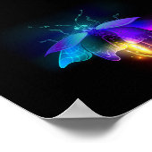 Poster Neon Firefly sur noir (Coin)