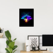 Poster Neon Firefly sur noir (Bureau à domicile)