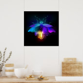 Poster Neon Firefly sur noir (Cuisine)