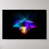 Poster Neon Firefly sur noir (Devant)