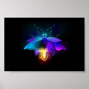 Poster Neon Firefly sur noir