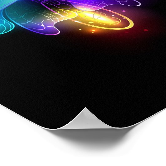 Poster Neon Firefly sur noir (Coin)