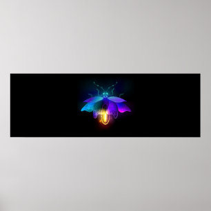 Poster Neon Firefly sur noir