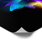 Poster Neon Firefly sur noir (Coin)
