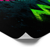 Poster Neon Ghost - Vibrant Cartoon Pop Art Halloween (Coin)