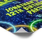 Poster Neon Glow Boys Jeu Sur L'Affiche de bienvenue De L (Coin)