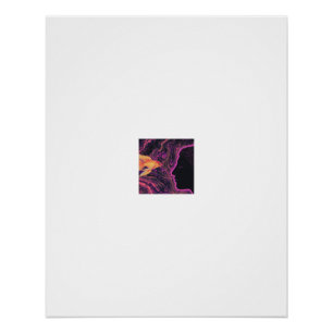 Poster Neon Goldfish et Silhouette