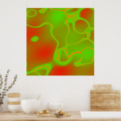 Poster Neon Green et Orange (Cuisine)