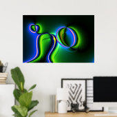 Poster Neon I (Bureau à domicile)