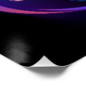 Poster Neon Infinity Symbol with Glowing Hummingbird (Coin)