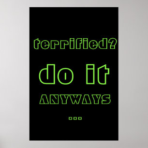 Poster Neon Inspirational Motivation Citation Texte Poste